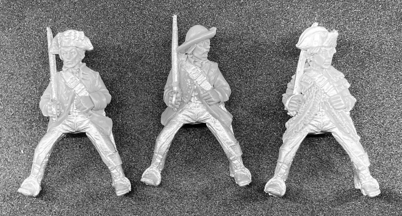 American Militia Cavalry Troopers 1 - shouldered swords (3) - AWI171