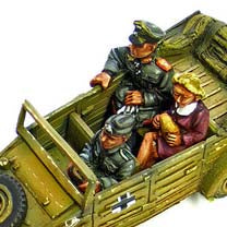 WW2 German Kubelwagon - with Crew (Officer, driver, frauline &quot;Mimi&quot;)