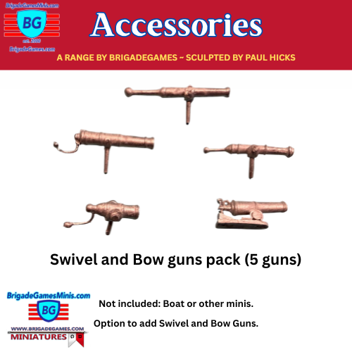 Swivel and Bow Guns (5) for boats and ships