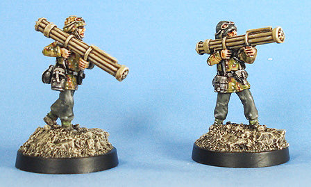 German Panzergrenadier Luftfaust Gunners - Advancing and Firing - WW2 Pulp Horror - BG-ADVH060