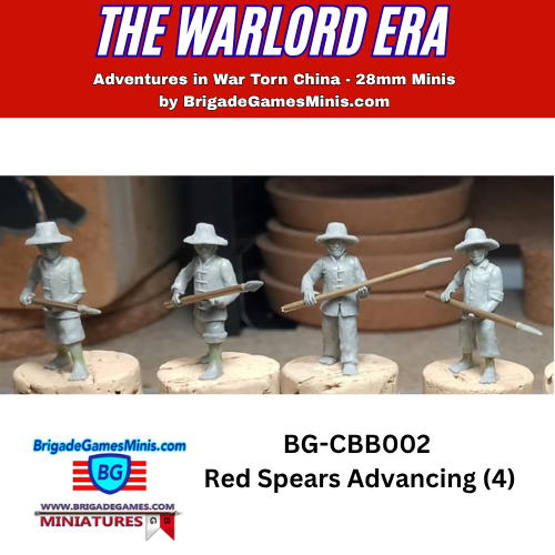 Chinese Red Spears Advancing (4) - BG-CBB002 - The Warlord Era - Adventures in War Torn China (Copy)