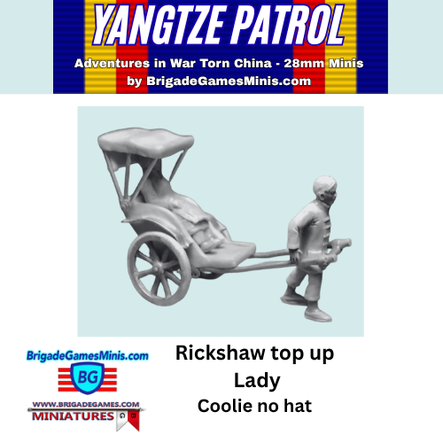 Rickshaw top up - with Lady and Coolie - Yangtze Patrol - 1910-30s China