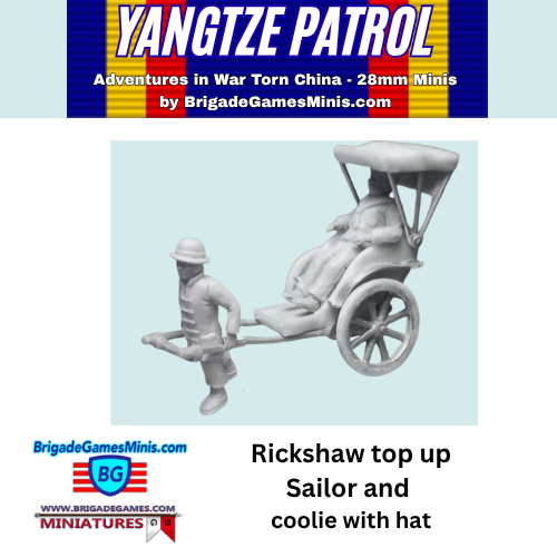 Rickshaw top up - with USN Sailor and Coolie - Yangtze Patrol - 1910-30s China