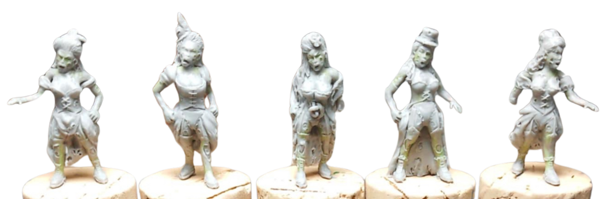 Western Ladies of Ill Repute Zombies - BG-HHZ008 - Historical Horror and Zombies