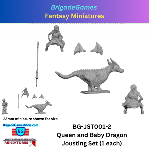 Queen and Baby Dragon Jousting set - BG-JST001-2