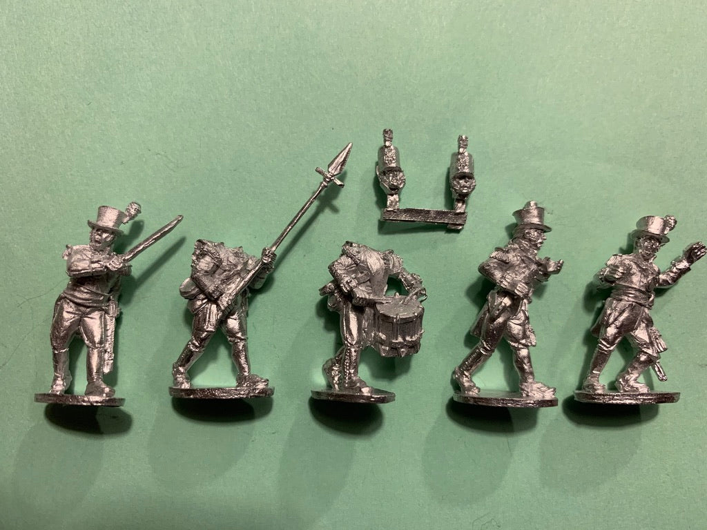 British Infantry Command - Stovepipe Shakos - Marching (5) - BG-NBR006S - Napoleonic Wars