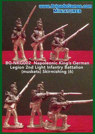 King's German Legion 2nd Light Infantry Battalion Skirmishing (muskets) (6)  - BG- NKG002
