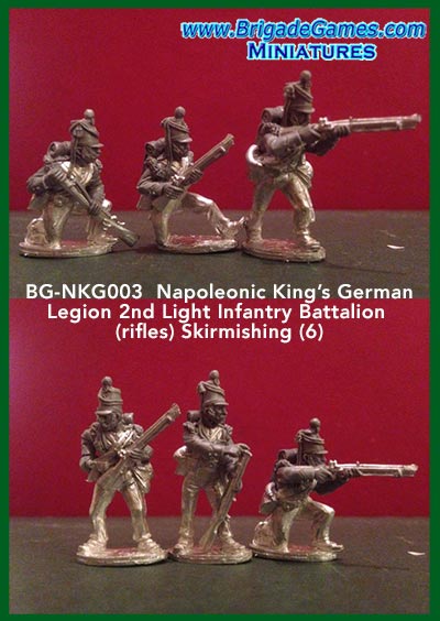 King's German Legion 2nd Light Infantry Battalion Skirmishing (rifles) (6)  - BG- NKG003