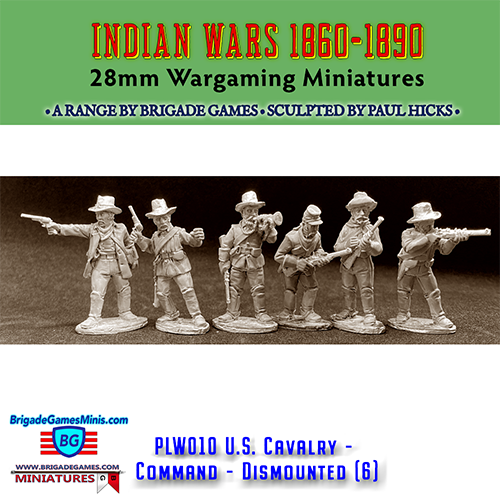 PLW010 U.S. Cavalry Command Dismounted - Plains War