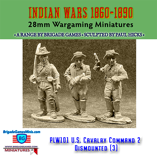 PLW101 U.S. Cavalry Command 2 - Dismounted - Plains War