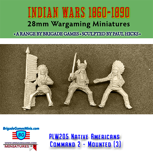 PLW205 Native Americans 6 - Command 2- Plains War - BrigadeGamesMinis.com