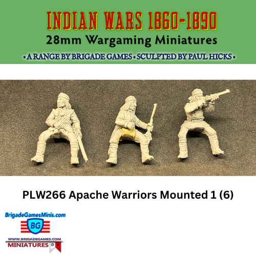 Apache Warriors Mounted 1 - Plains War - BG-PLW266