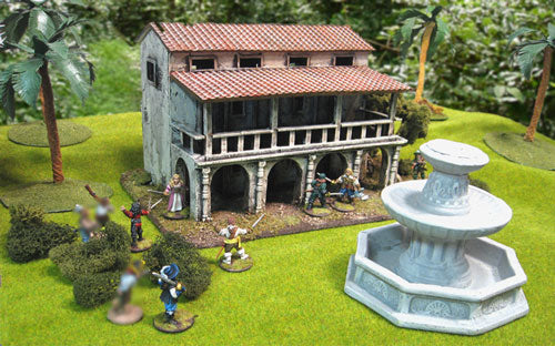 Spanish/Caribbean Style Large Villa / Hacienda building - BG-TRB001