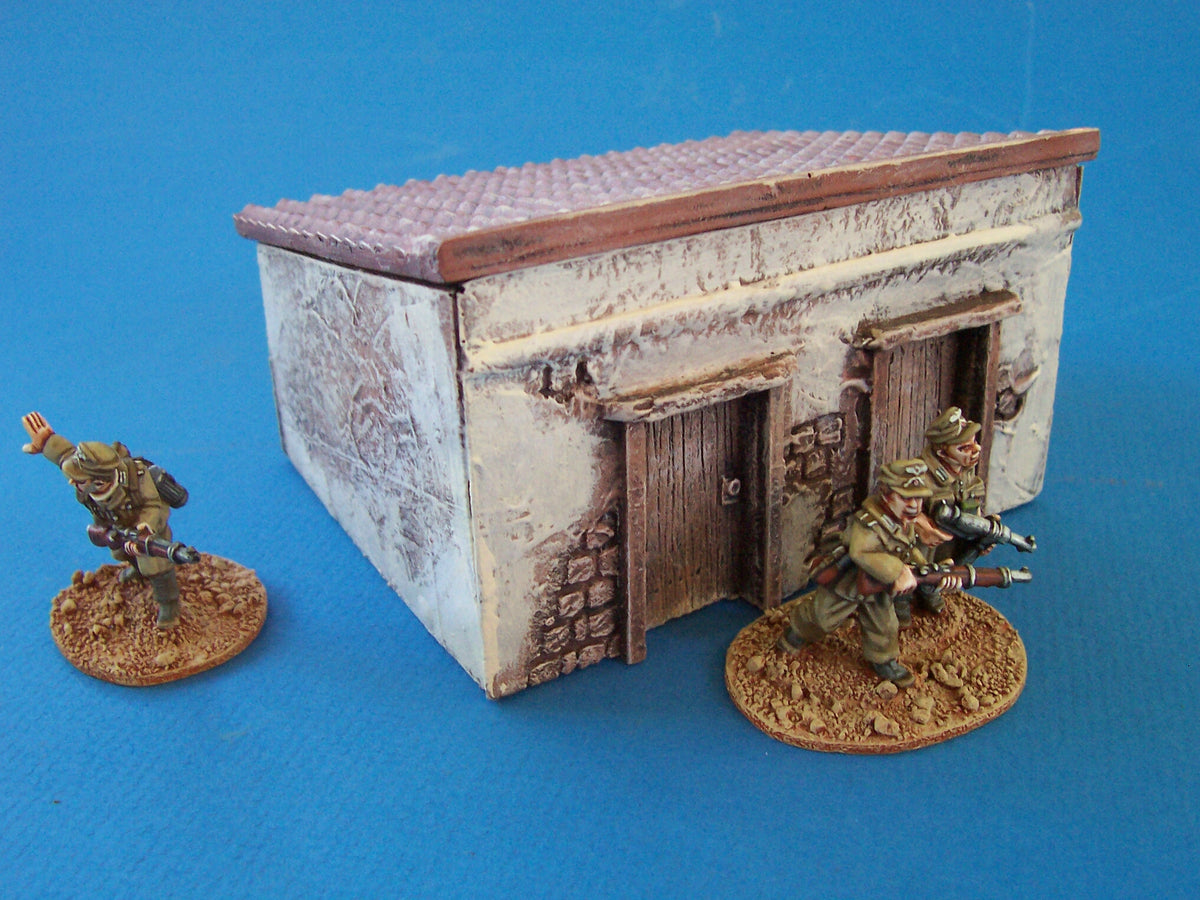 Spanish/Caribbean style building - 1 story flat roof building - BG-TRB003