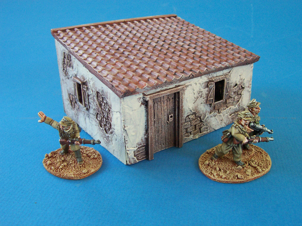 Spanish/Caribbean style building - 1 story flat roof building - BG-TRB003