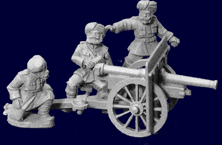 Indian (Sikh) Artillery Crew (3) - BG-WIAB40C - World War 1 - Africa