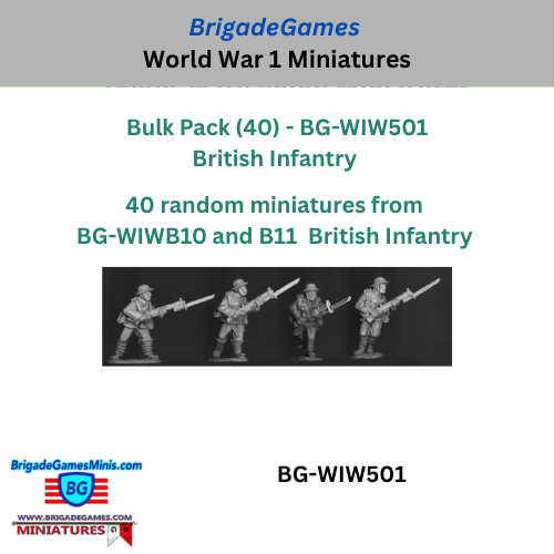 British Infantry in Helmet Bulk Pack (40 Random) - BG-WIW501