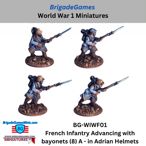 French Infantry Advancing with bayonets A (8) - BG-WIWF01 - World War 1