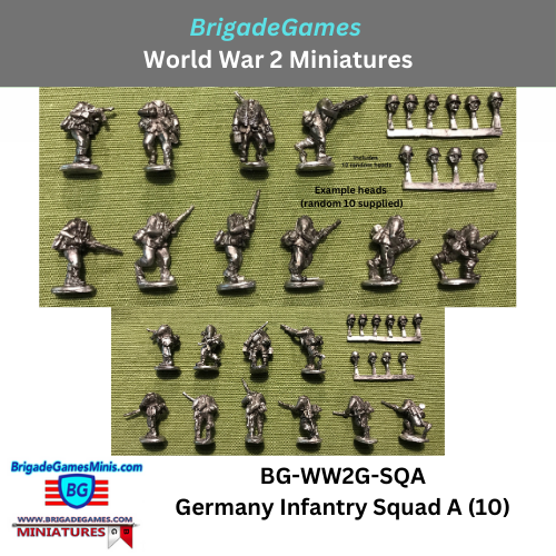 German Infantry Squad A - Advancing - BG-WW2G-SQA