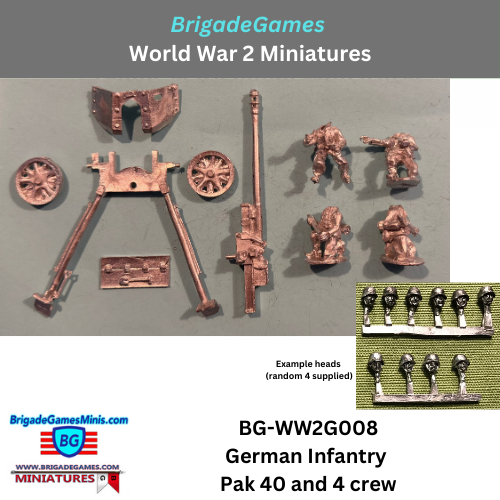 German Infantry PAK 40 and 4 Crew - BG-WW2G008