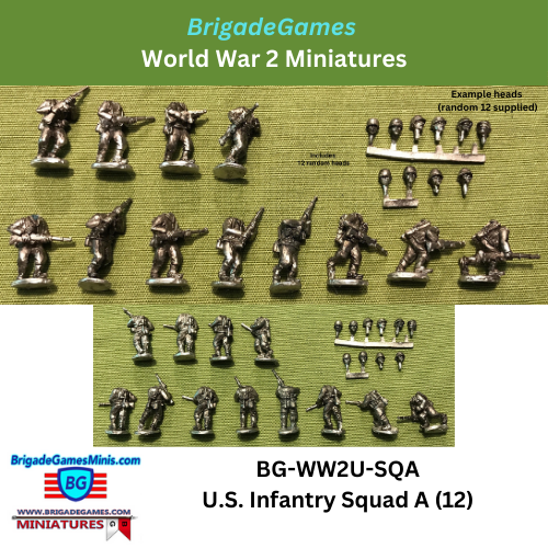 U.S. Infantry Squad A - Advancing - BG-WW2U-SQA
