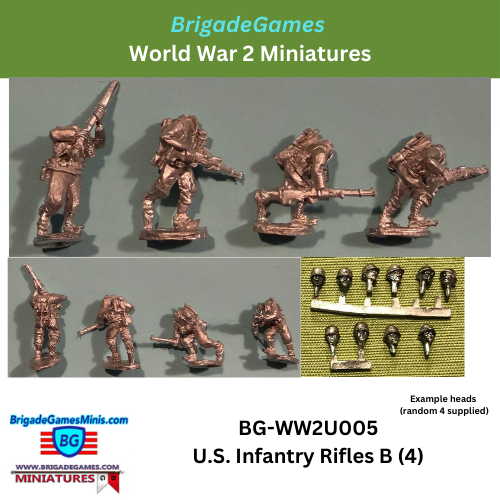 U.S. Infantry Rifles B - advancing - BG-WW2U005