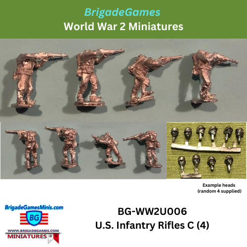 U.S. Infantry Rifles C - advancing - BG-WW2U006