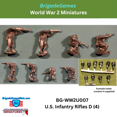 U.S. Infantry Rifles D - advancing - BG-WW2U007