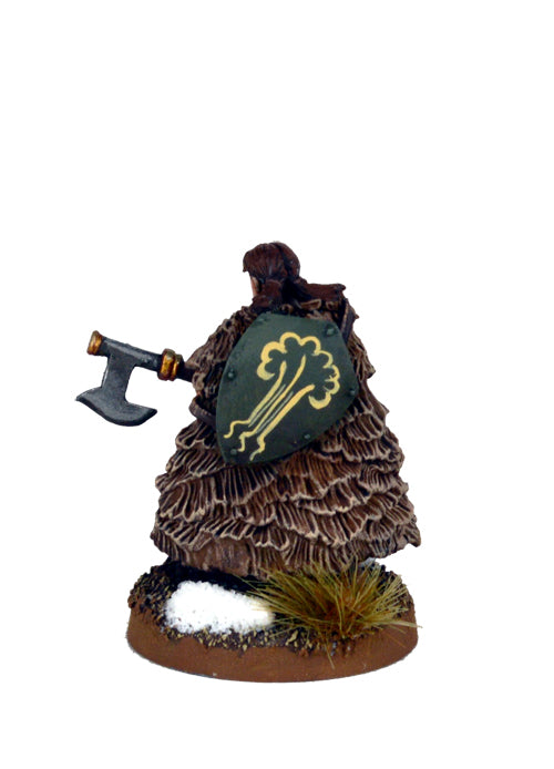 Female with cloak, Axe and shield on back - Adventurers of the North
