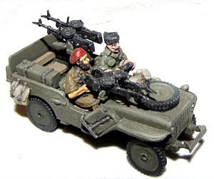 British Willy's Jeep SAS Europe includes 2 crew & stowage - 1/56th - WW2 - CB-NABV05