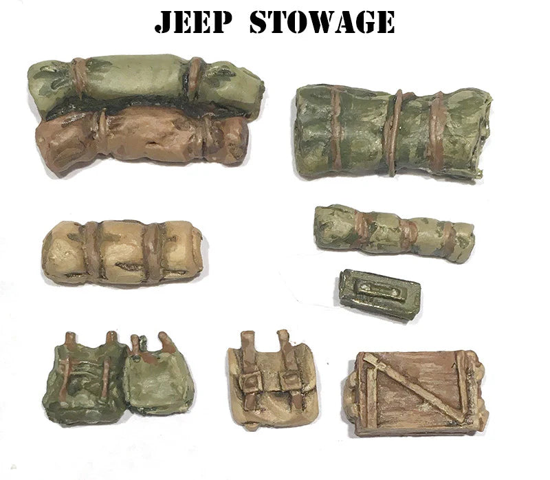 British Willy's Jeep LRDG/SAS includes crew & stowage - 1/56th - WW2 - CB-NABV04