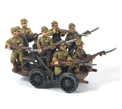 Japanese Railway Handcar and Troops - WW2 Pacific - CB-PWJV27