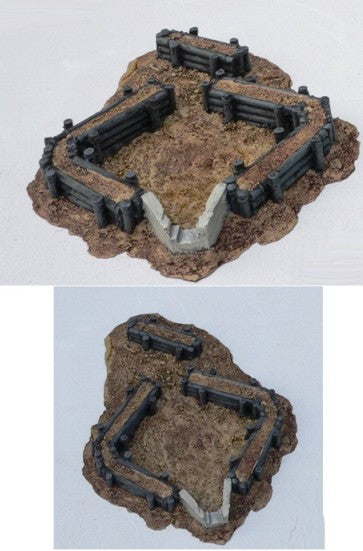 Large Open Bunker - Resin Terrain - 28mm - WW2 - CB-PWT02