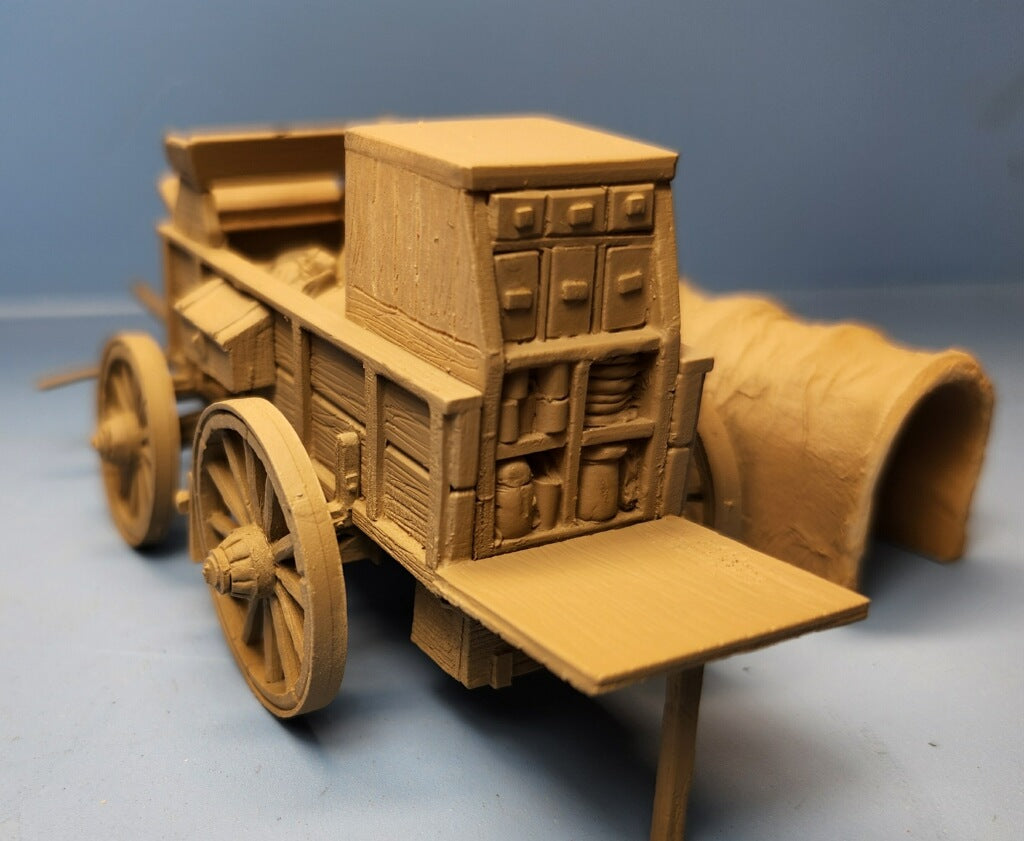 Chuck Wagon - civilian driver and guard - 2 horse team - Plains War - Western