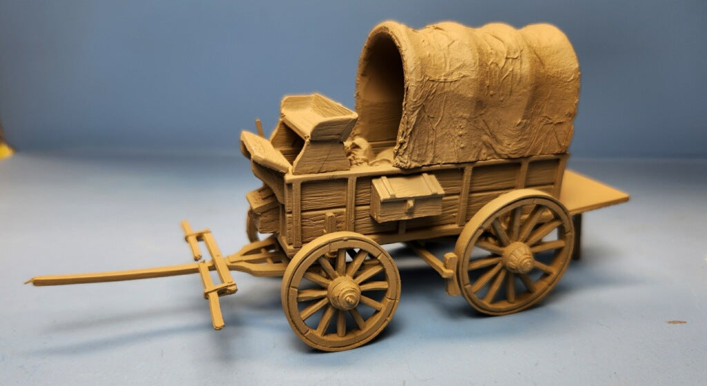 Chuck Wagon - civilian driver and guard - 2 horse team - Plains War - Western