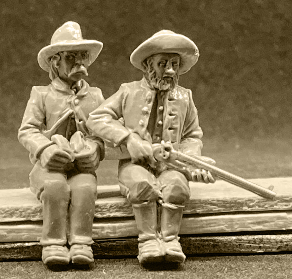 Chuck Wagon - civilian driver and guard - 2 horse team - Plains War - Western