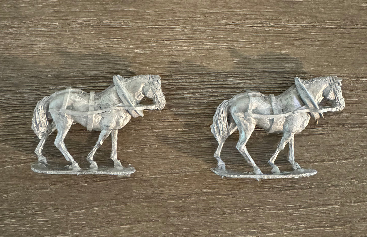 Settler&#39;s Wagon - civilian male and female - 2 horse team - Plains War - Western