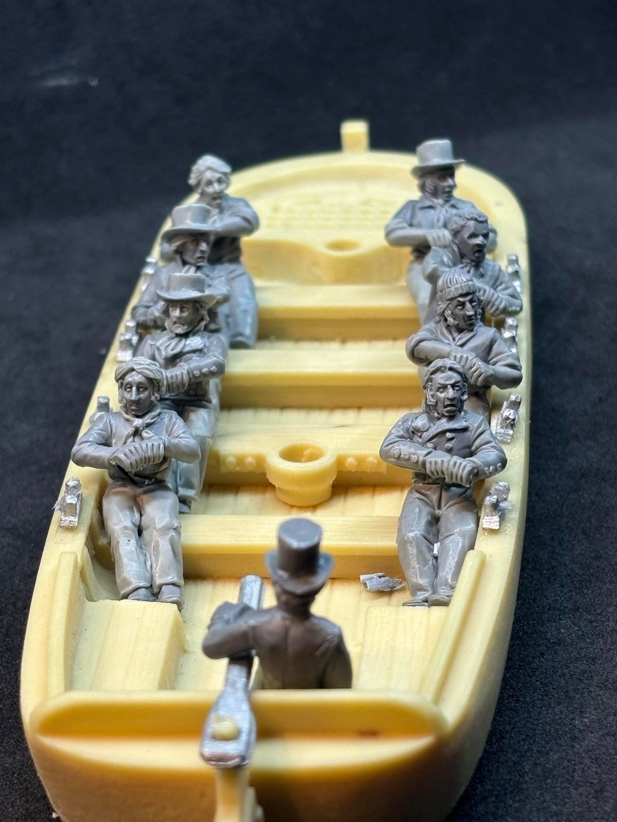 British Royal Navy Flat Boat with crew and Infantry - BG-NBR-S01