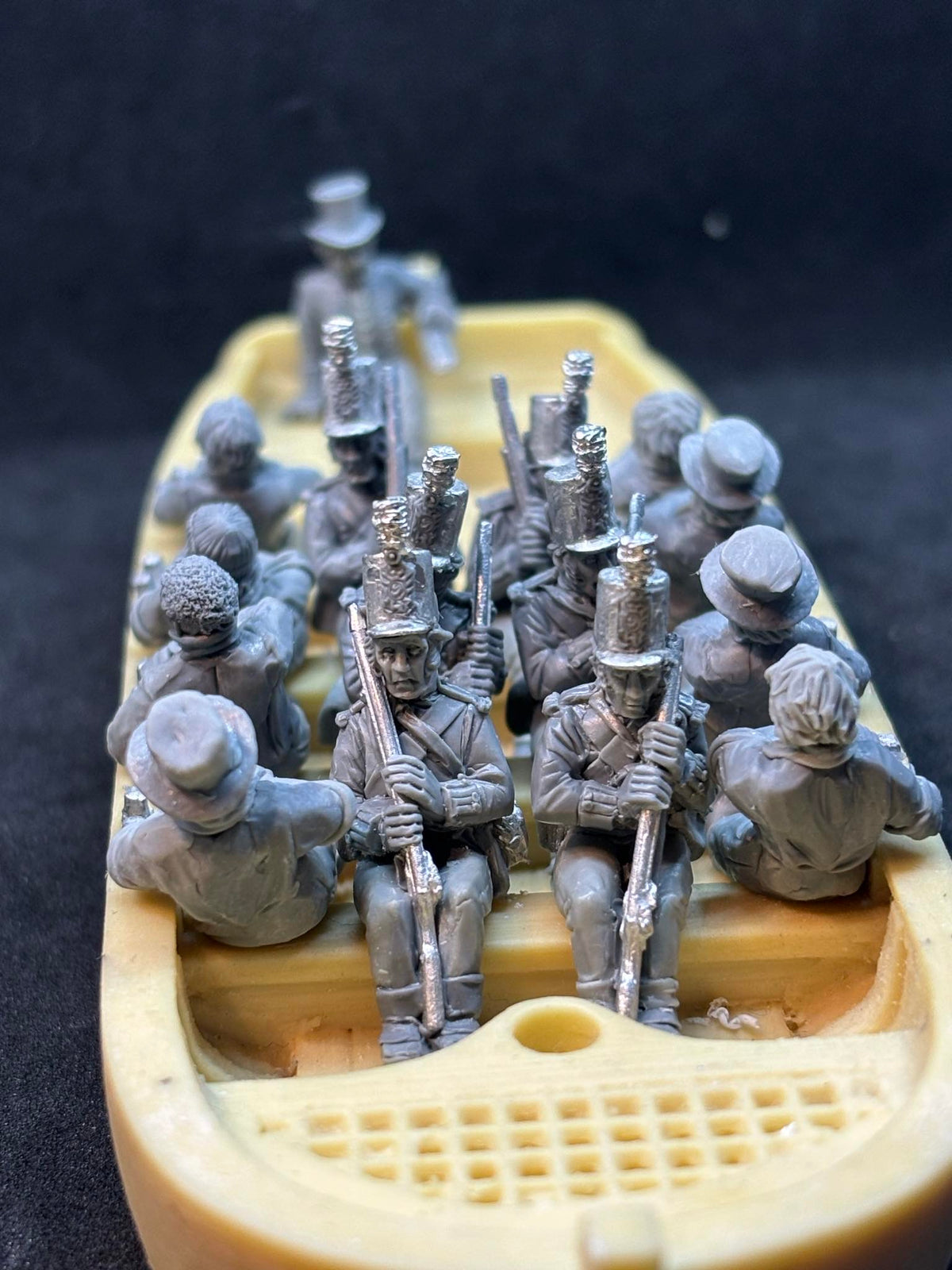 British Royal Navy Flat Boat with crew and Infantry - BG-NBR-S01