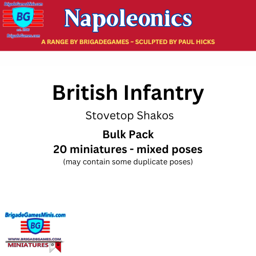 British Infantry in Stovetop Shakos - Bulk Pack - BG-NBR-B20
