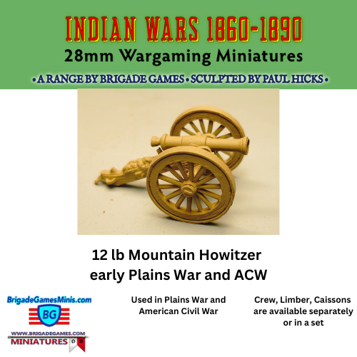 12 lb Mountain Howitzer - Plains War - Early ACW - Artillery