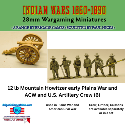 12 lb Mountain Howitzer - Plains War - Early ACW - Artillery