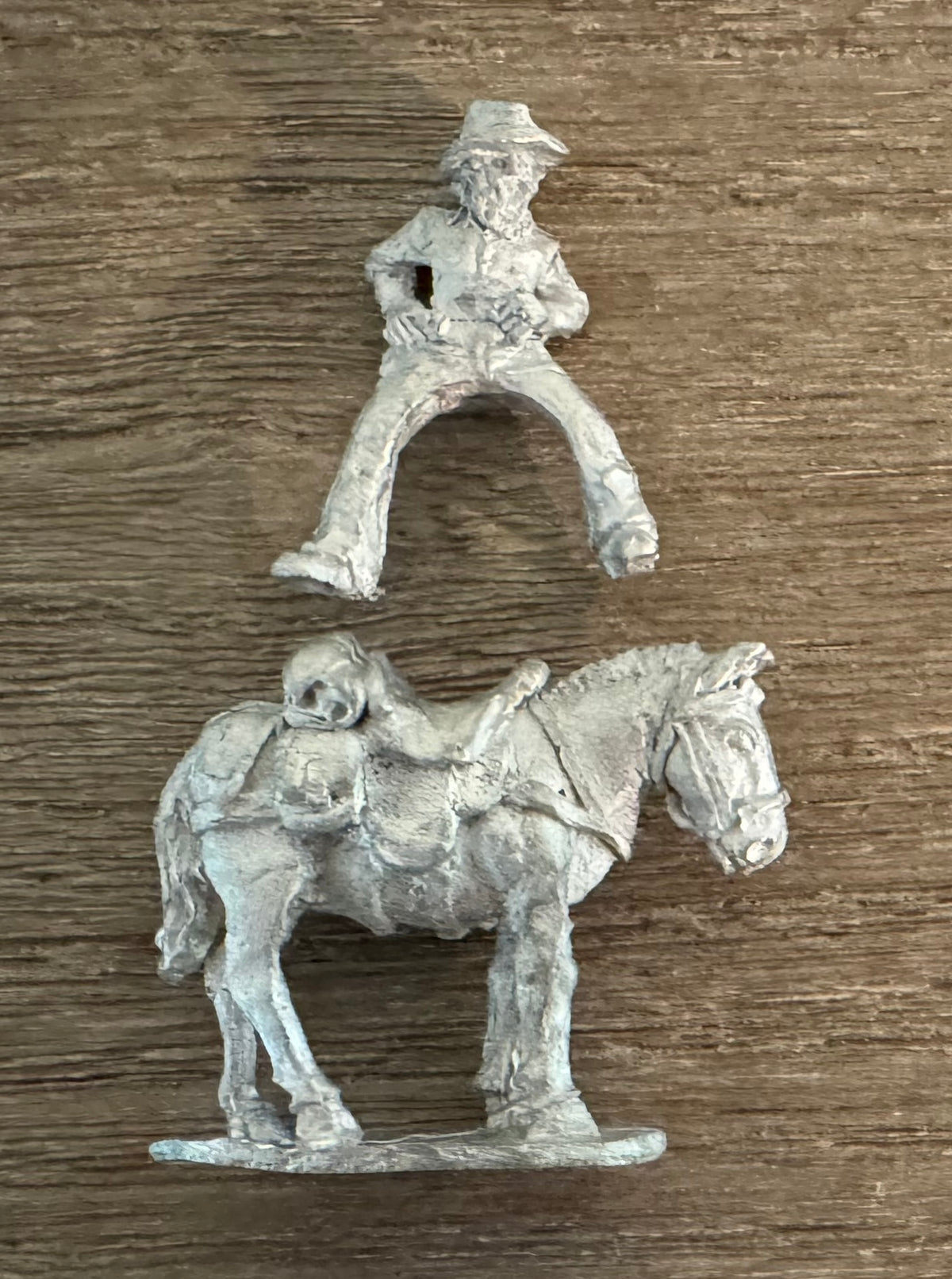 Prospector in shirt on Mule - Western - 28mm - BG-AWE098
