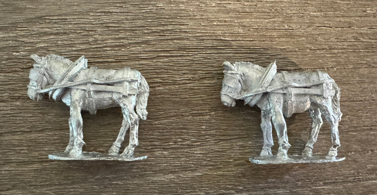 Mules for Wagons and Carts - Western - 28mm - BG-AWE103