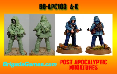 APC101-4 The Traveler, Girl with dagger, AK, The Batter  - Apocalyptic Survivors