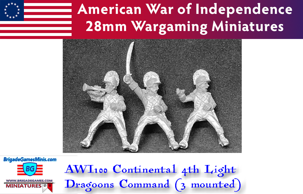 AWI100 Continental 4th Light Dragoon Command (3 mounted)