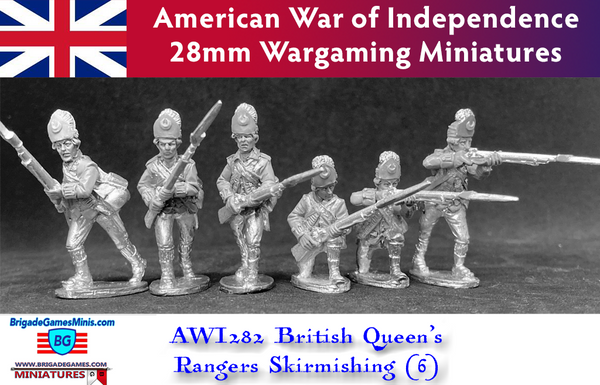 BG-AWI282 Queen's Rangers Skirmishing - BrigadeGamesMinis.com
