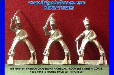 NFR124 French Chasseurs a Cheval Troopers 1 -  Kinski coats - 1808-1812 (3)