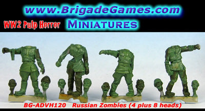 WW2 Russian Zombies (4 plus 8 heads)